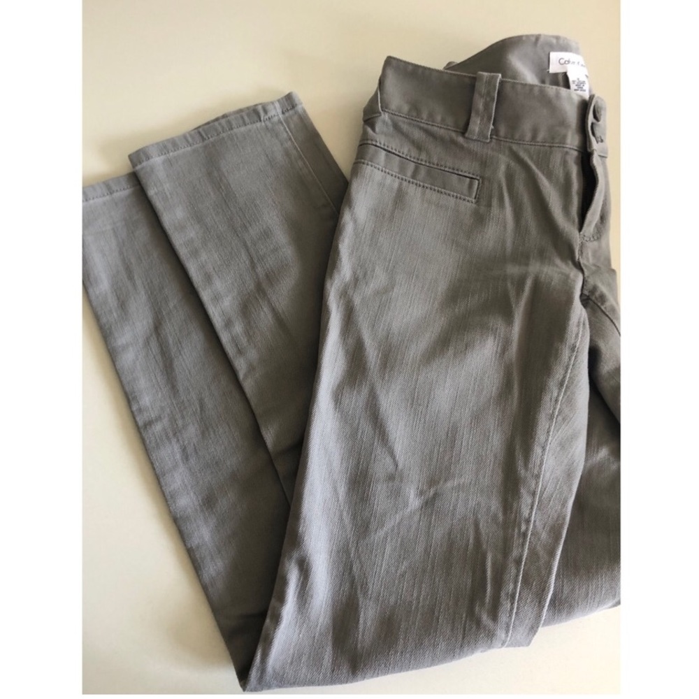 Calvin Klein light grey Riley straight leg pants